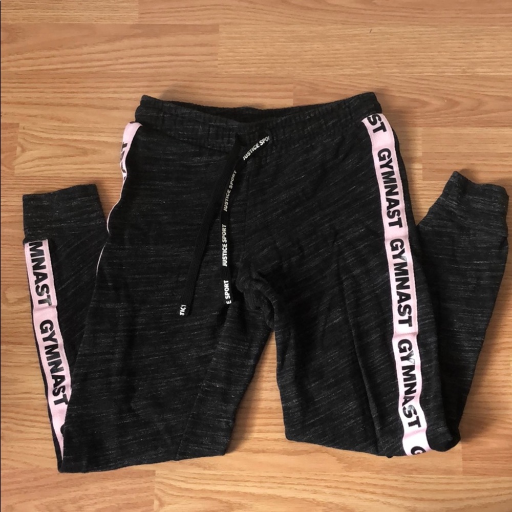 Grey and pink sweatpants from justice